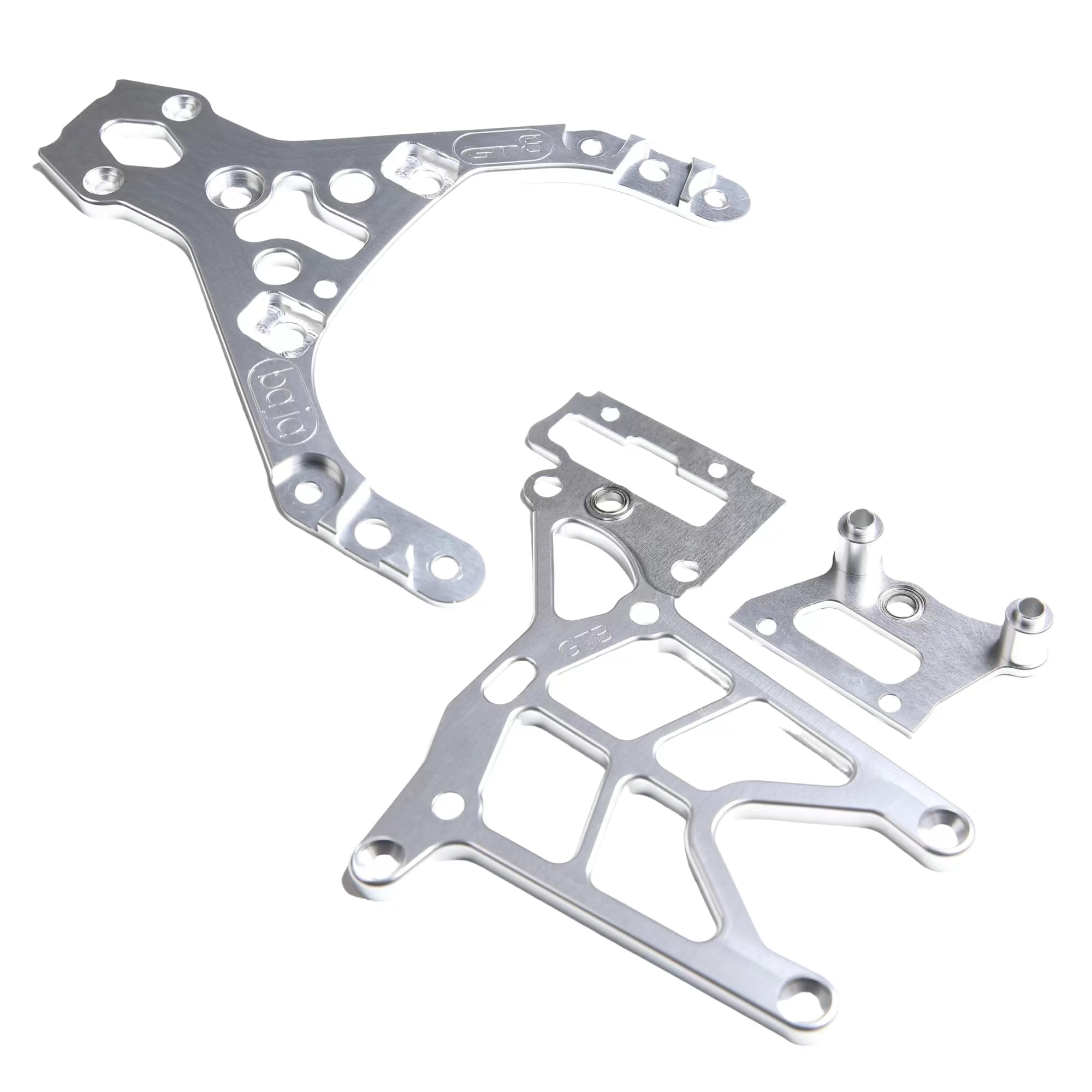 CNC Aluminum Front Rear Upper Plate for 1/5 RC Gas Car HPI km Baja 5B SS 5sc Upgrade Part (Silver)