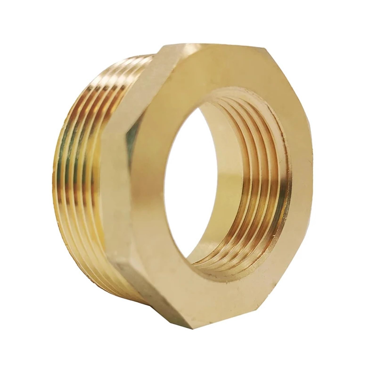 Casquillo hexagonal reductor latón para unir roscas diferentes BSP 3/8 a M22 sin pérdidas