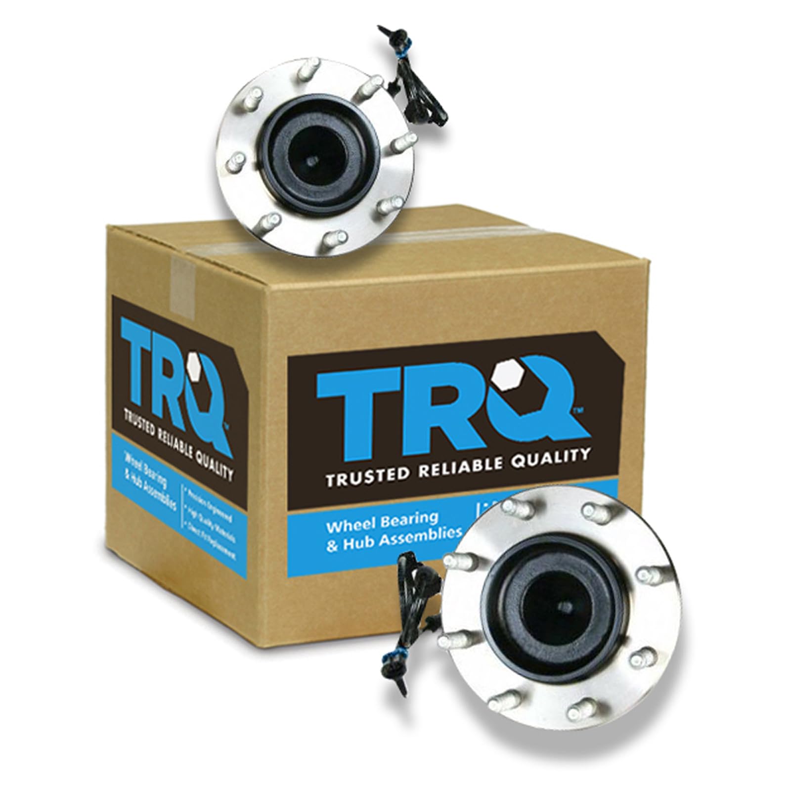 TRQ 2 Piece Front Wheel Bearing &amp; Hub Assembly Set