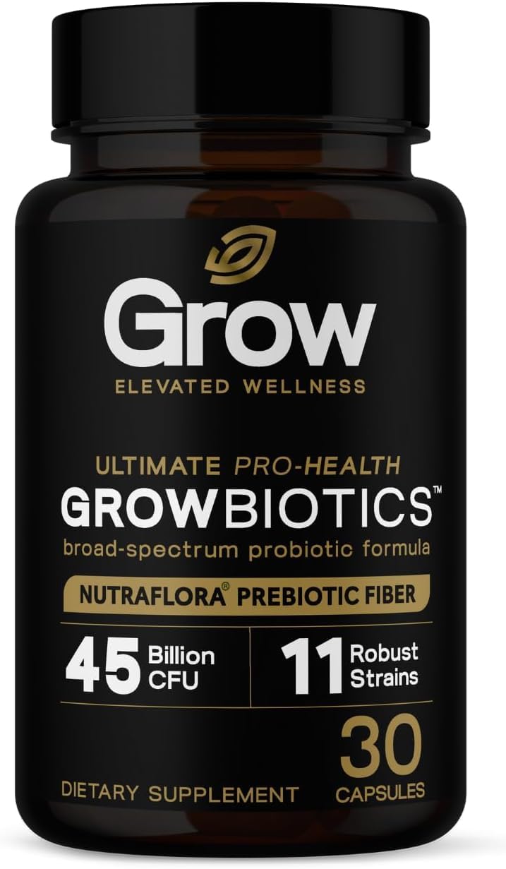 grow vitamin GrowBiotics Probiotics for Women & Men, 30 Veggie Caps