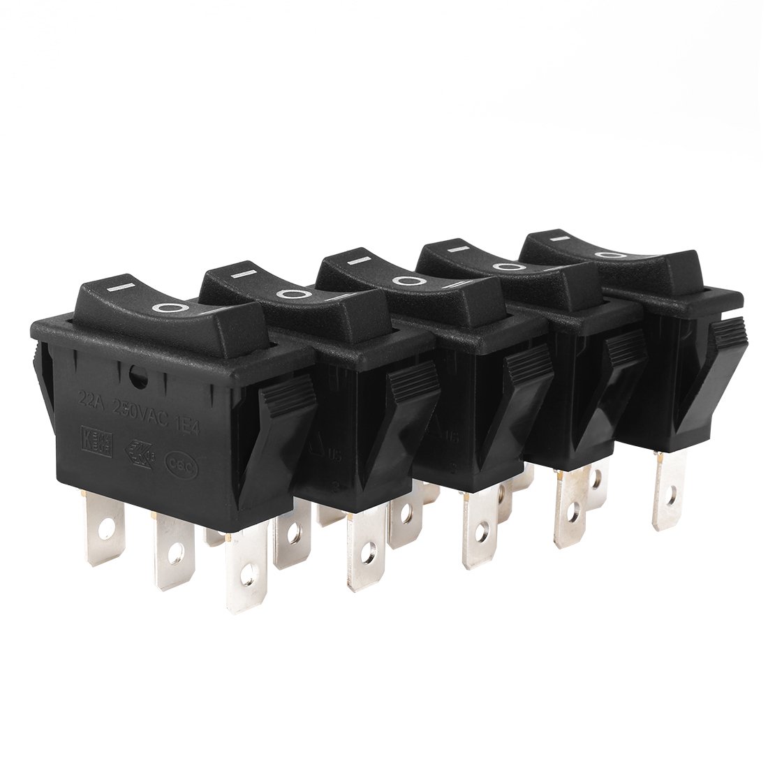 On Off Switch Sourcingmap 10Pcs AC 20A/125V 22A/250V DPST 4P On/Off