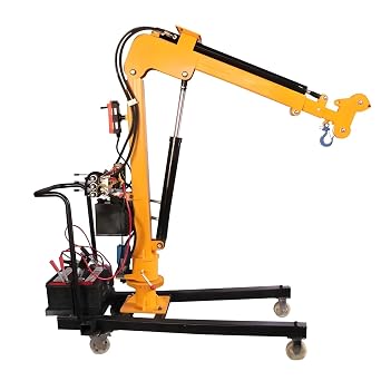 Electric Hydraulic Cranes, Electric Truck-Mounted Cranes, Mobile Vehicle Mounted Cranes Suitable for Farms, Construction Sites and Daily Life 12V, Electric Rotation Without Batteries
