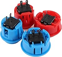 Vista 6 de Kit de bricolaje de juegos de arcada para 2 jugadores, 2 cabezales de bola, joystick y junta, botón de 16 x 30, 4 x 24 botones, 2 cables