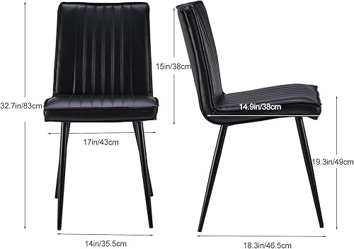 Miniatura 2 de CLIPOP Juego de 2 sillas de comedor, sillas tapizadas modernas de gamuza, sillas de cocina y comedor, sillas de comedor modernas de mediados de