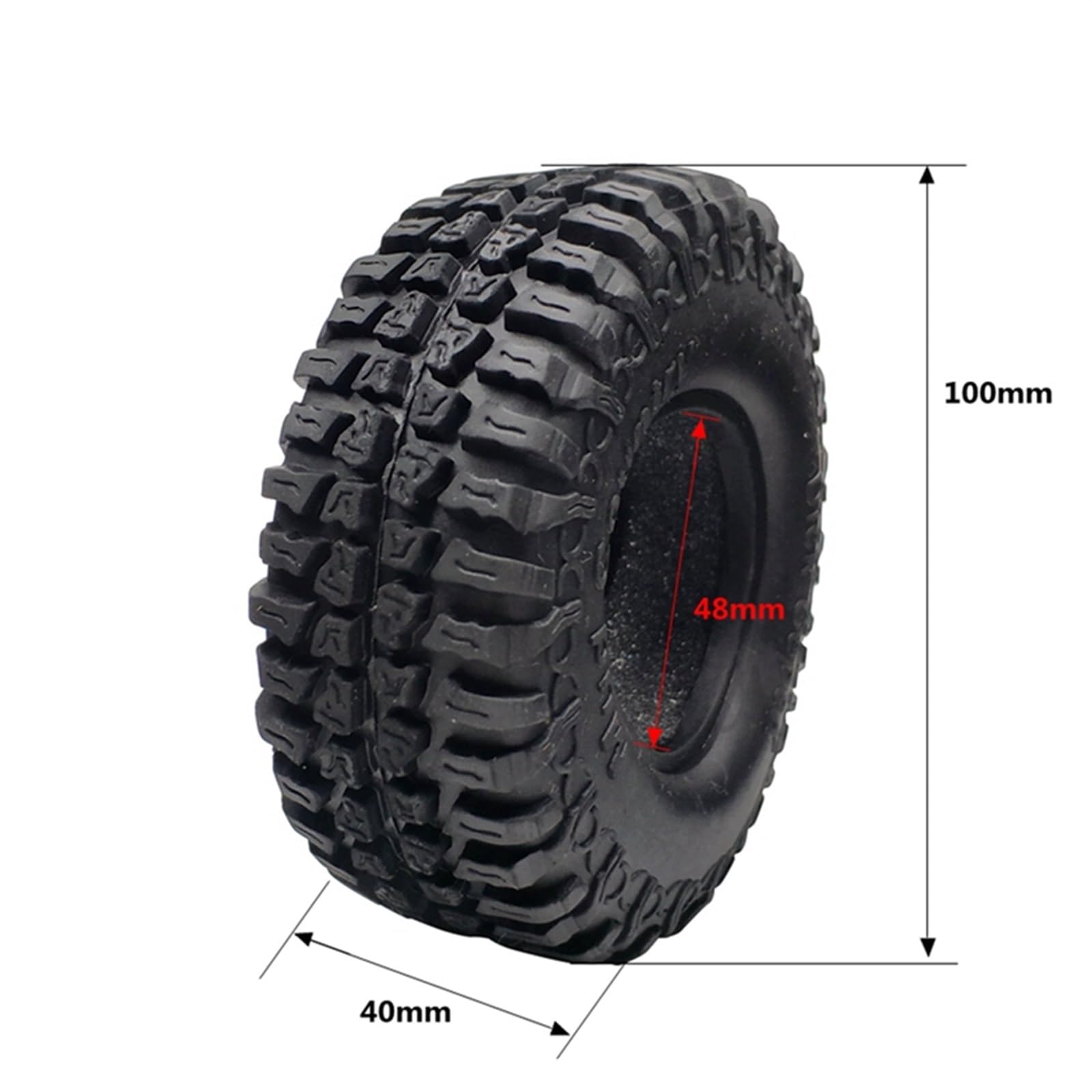RC Ruote Gomma Compatibile Con Traxxas TRX4 Per Axial SCX10 90046 AXI03007 4 Pezzi 1,9 Pollici Pneumatici In Gomma 1,9 Ruote Pneumatici 108X40MM 1/10 RC Crawler