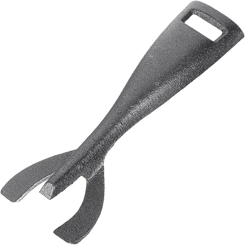 Pinzas de hierro fundido Teppanyaki para barbacoa para placa de barbacoa, clips para asar y suministros para asar a la parrilla, bordes lisos