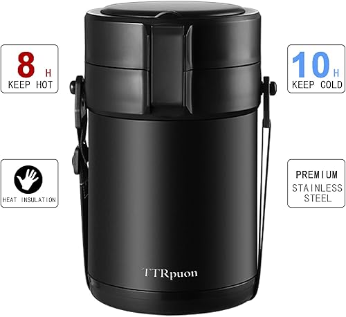 Miniatura 6 de Tarro térmico de alimentos para adultos de 82 onzas para comida caliente, contenedores de alimentos apilables aislados de boca ancha bentoalimentos