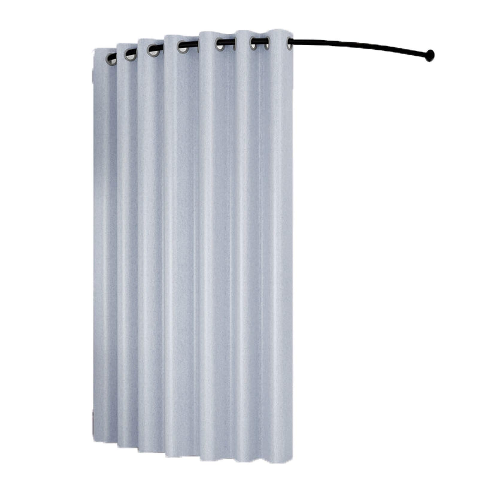 Probador de Boutique Probador portátil con Varilla en Forma de C, probador móvil Temporal, Apto Compatible with Tiendas de Ropa y oficinas.(Silver,120cm)