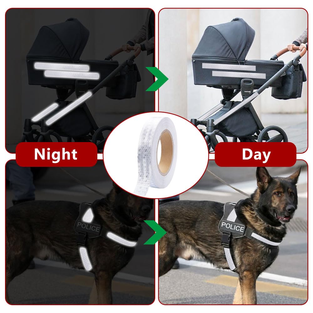 Nastro Catarifrangente Adesivo TESSTSY - Bianco, 2.5cm X 23m, Per Veicoli - Foto 12