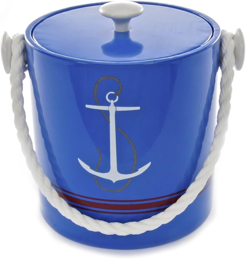 Mr. Ice Bucket Blue Anchor Ice Bucket, 3Quart Icebucket Home & Kitchen