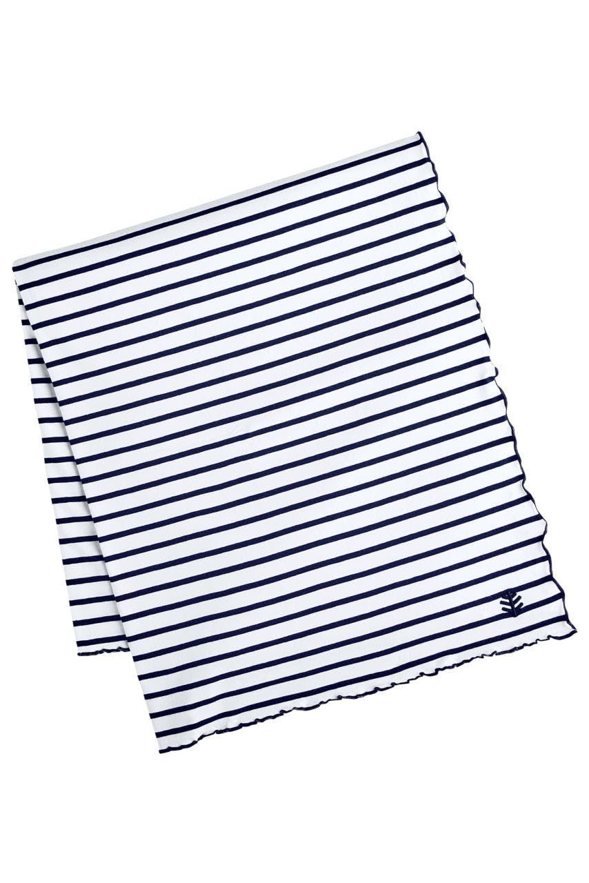 Sun Blanket - UPF 50+ Sun Protection - Savannah in White/Navy Stripe