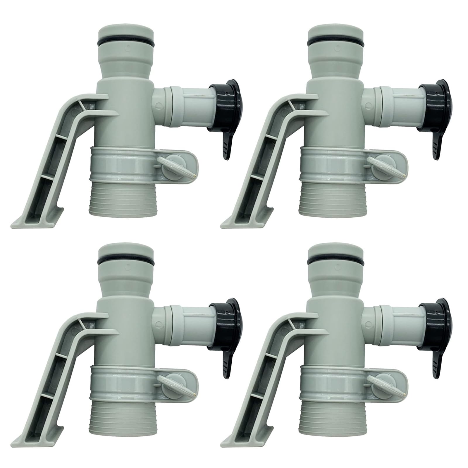 TopHomer 4 connettori per tubo della piscina, 637R 12363, adattatore per tubo con valvola a stantuffo, adatto per piscina fuori terra