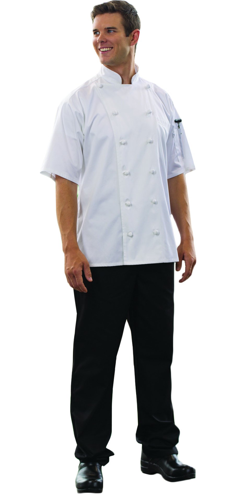 Averill's Sharper Uniforms Men's Executive Chef Pants with Belt Loops and Zipper 2XL Black