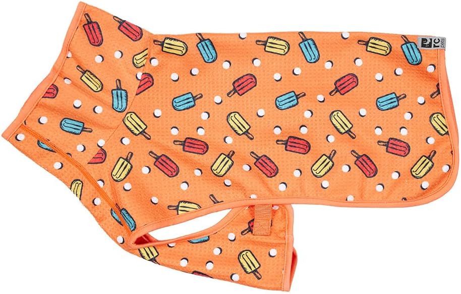 RC Pet Products Fast Drying, Super Absorbent, Adjustable Quick Dry Dog Wrap | Large, Popsicles