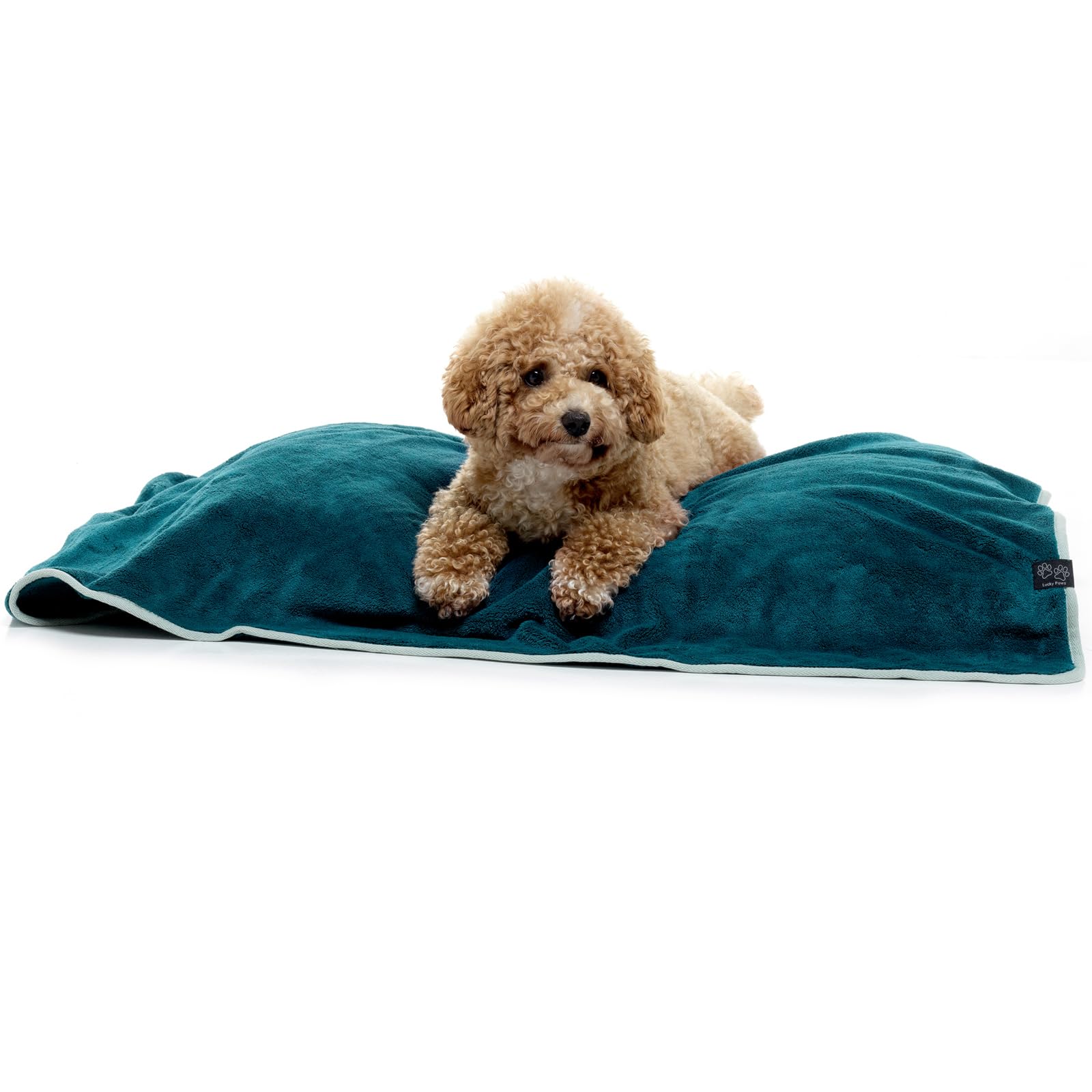 Lucky Paws® Koc dla psa, bardzo gruby, 600 g/m², bardzo duży, 140 x 80 cm, sprzedawca z siedzibą w Wielkiej Brytanii, super chłonny ręcznik z mikrofibry, super miękki, luksusowe ręczniki/koce dla