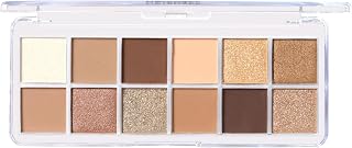 Eyeshadow Palette 12 Colours Matte Shimmer Nude Eye Shades Make-Up Palettes, Highly Pigmented Waterproof Long Lasting Warm Bronze Neutral Eyeshadow Palette for Women