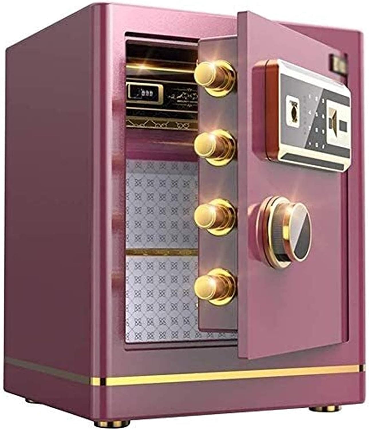 家庭用金庫 マネーセーフロックボックス 家庭用金庫電子家庭用金庫中型オフィス目に見えない安全な小さなセキュリティデポジットボックスベッドキャビネット収納キャビネット Beautiful Home Creebhills Com