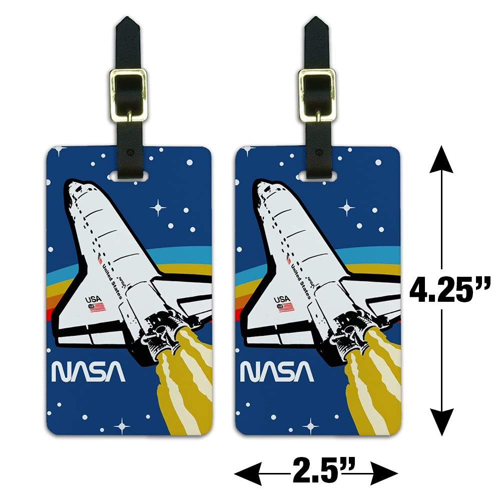 Amazon.com: NASA Logo Over Space Shuttle Luggage ID Tags Cards Set