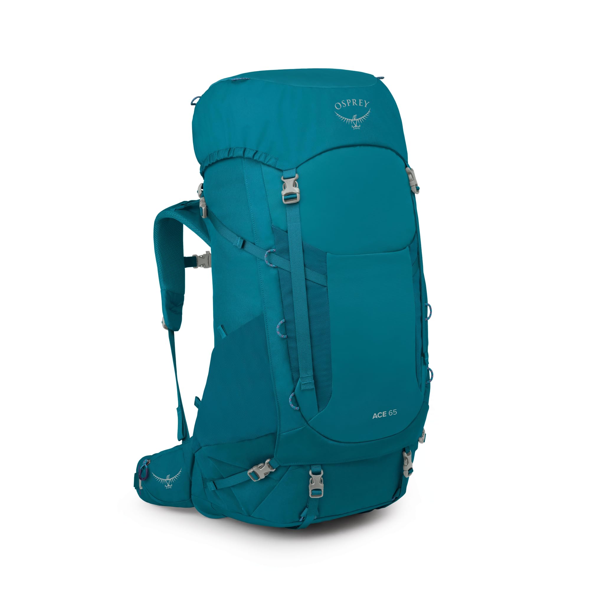 Osprey Ace Kid's Backpacking Pack, 65L, Blue Spikemoss/Deep Peyto