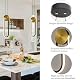 OIYIO Modern Black and Gold Pendant Lights Fixture, Small RC Dimmable LED Pendant Lighting Over Sink, Oval Linear Kitchen Island Light for Dining Room Bedroom Bathroom, Single, Height Adjustable Product Image 6