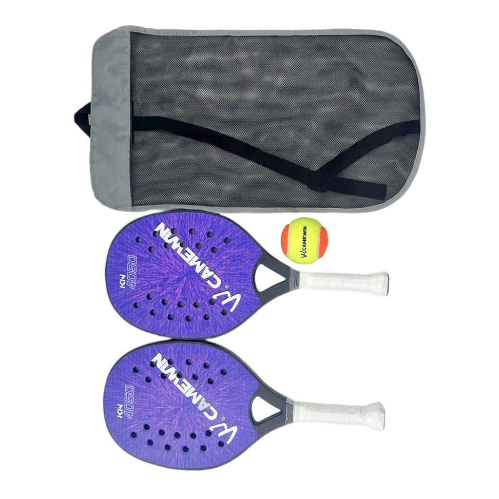 Colaxi Set di racchette da beach tennis di alta qualità con custodia per il trasporto, presa e durata migliorate