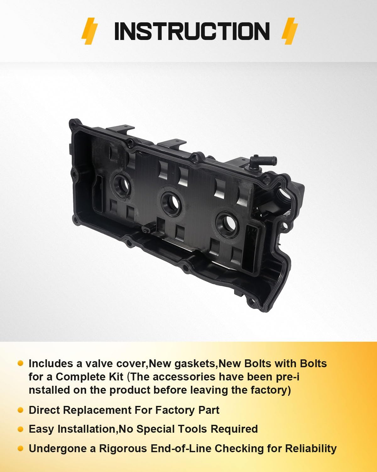 OCPTY 13264EA210 Valve Cover Gasket Set Valve Covers Replacement fit for Nissan Frontier Pathfinder Xterra 4.0L 2005-2017 Engine Valve Cover Kit Left and Right