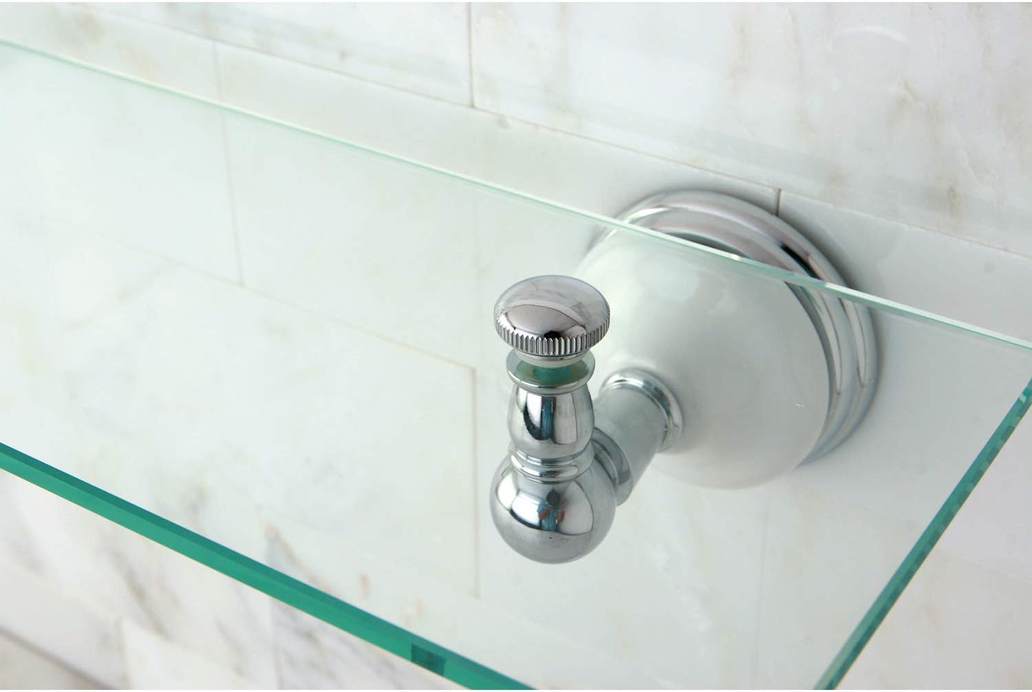 Featured Product Kingston Brass BA1119C Victorian Glass Shelf, Polished Chrome Cheapest 🛒 Kingston Brass BA1119C Victorian Glass Shelf, Polished Chrome