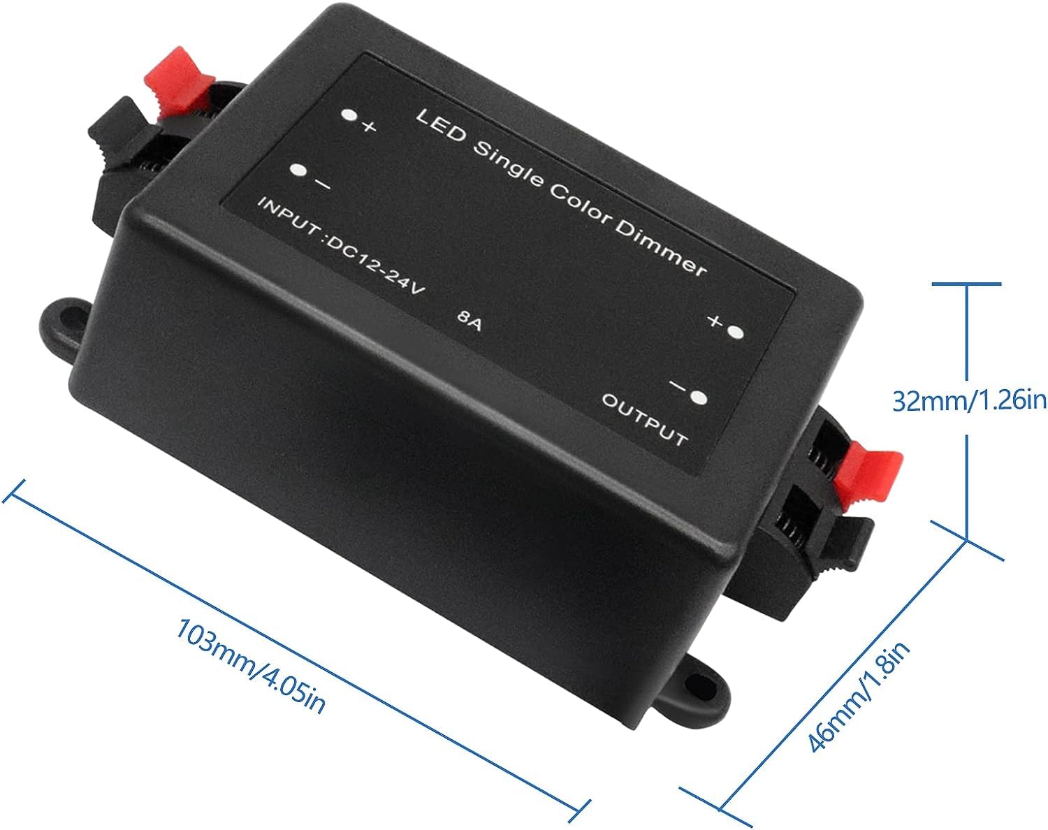ZHITING LED radiografische regelaar dimmer CONTROLLER, RF afstandsbediening voor eenkleurige LED Strip12V 8A[Energie-efficiëntieklasse A