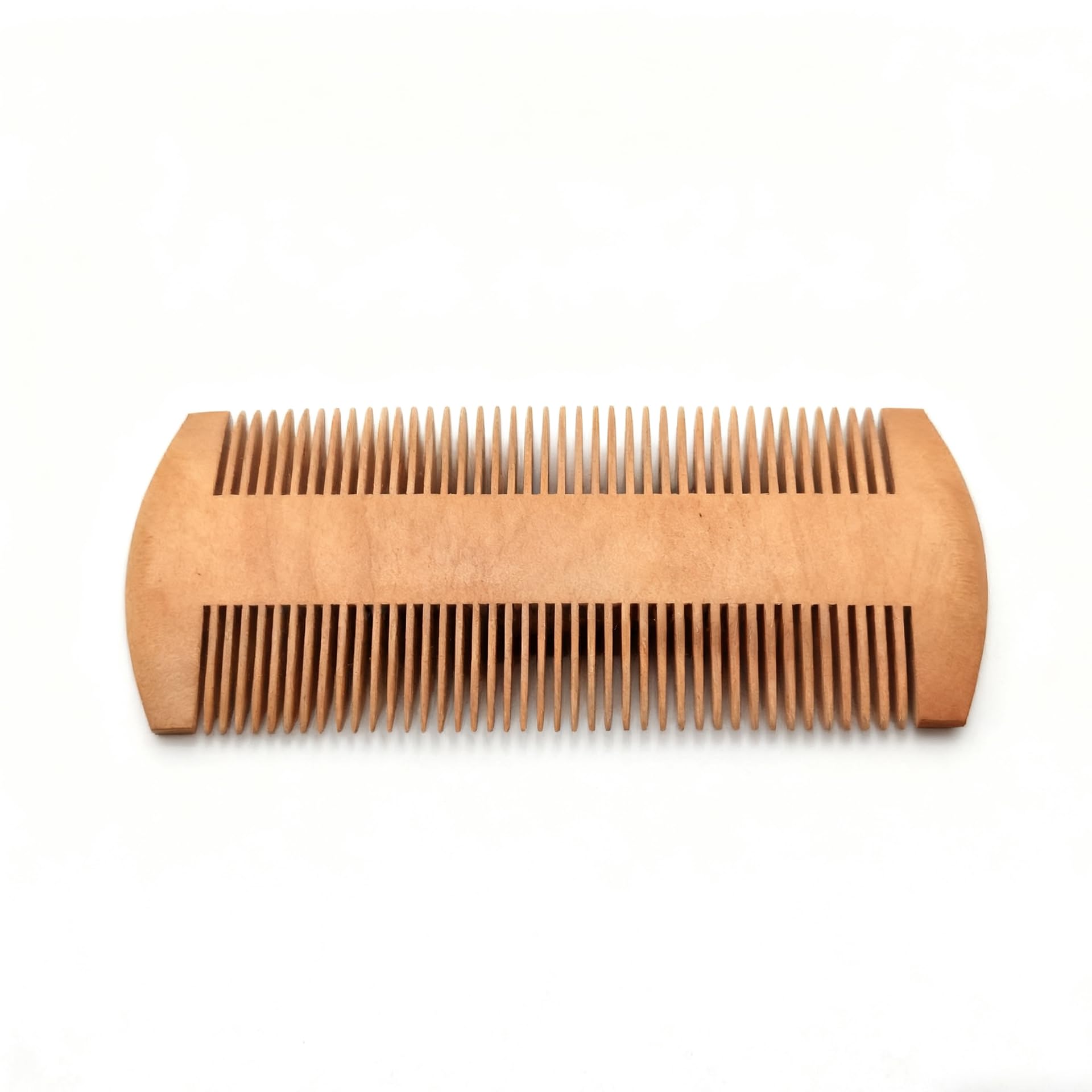 Premium Wooden Beard Comb with Dual Fine & Coarse Teeth - Ideal for Applying Balms & Oils - Pocket-Sized Design for Beards & Mustaches
