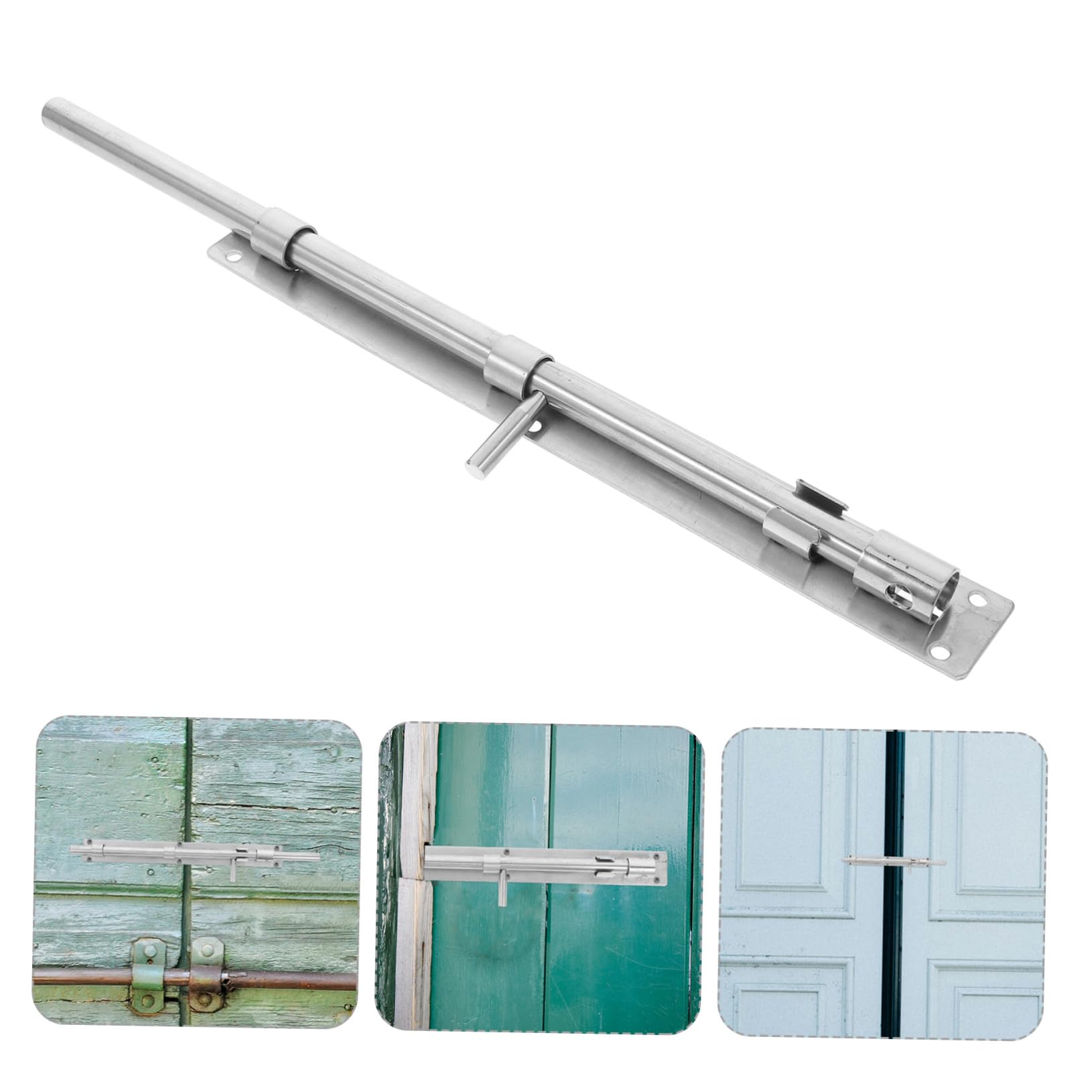 Toddmomy Bullone Scorrevole in Acciaio Inossidabile Spesso per Porte e Cancelli Blocco Sicurezza Destro Sinistro Antiruggine per Porte Interne ed Esterne Serratura Scorrevole Resistente