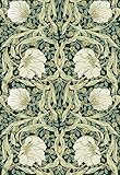 HueBurst 17.3'x118' Floral Peel and Stick Wallpaper Green Flowers Wallpaper Boho Vintage Wall Paper Self Adhesive Wallpaper Removable Waterproof Contact Paper for Living Room Bedroom Furniture Decor