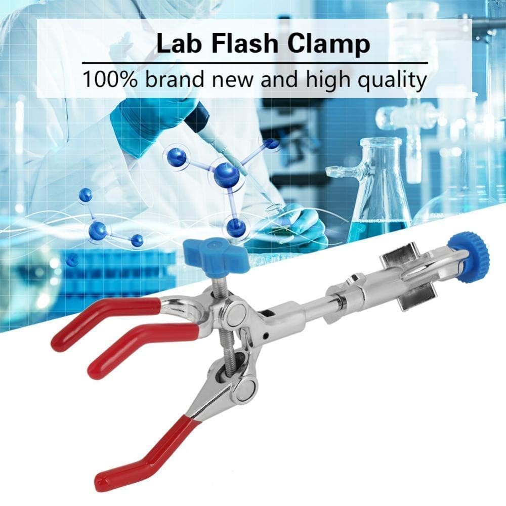 TOPINCN Pince de Laboratoire Pinceau Réglable Pivotant Rallonge Flacon Pince de Laboratoire Tube à Essai Condensateur Support de Laboratoire