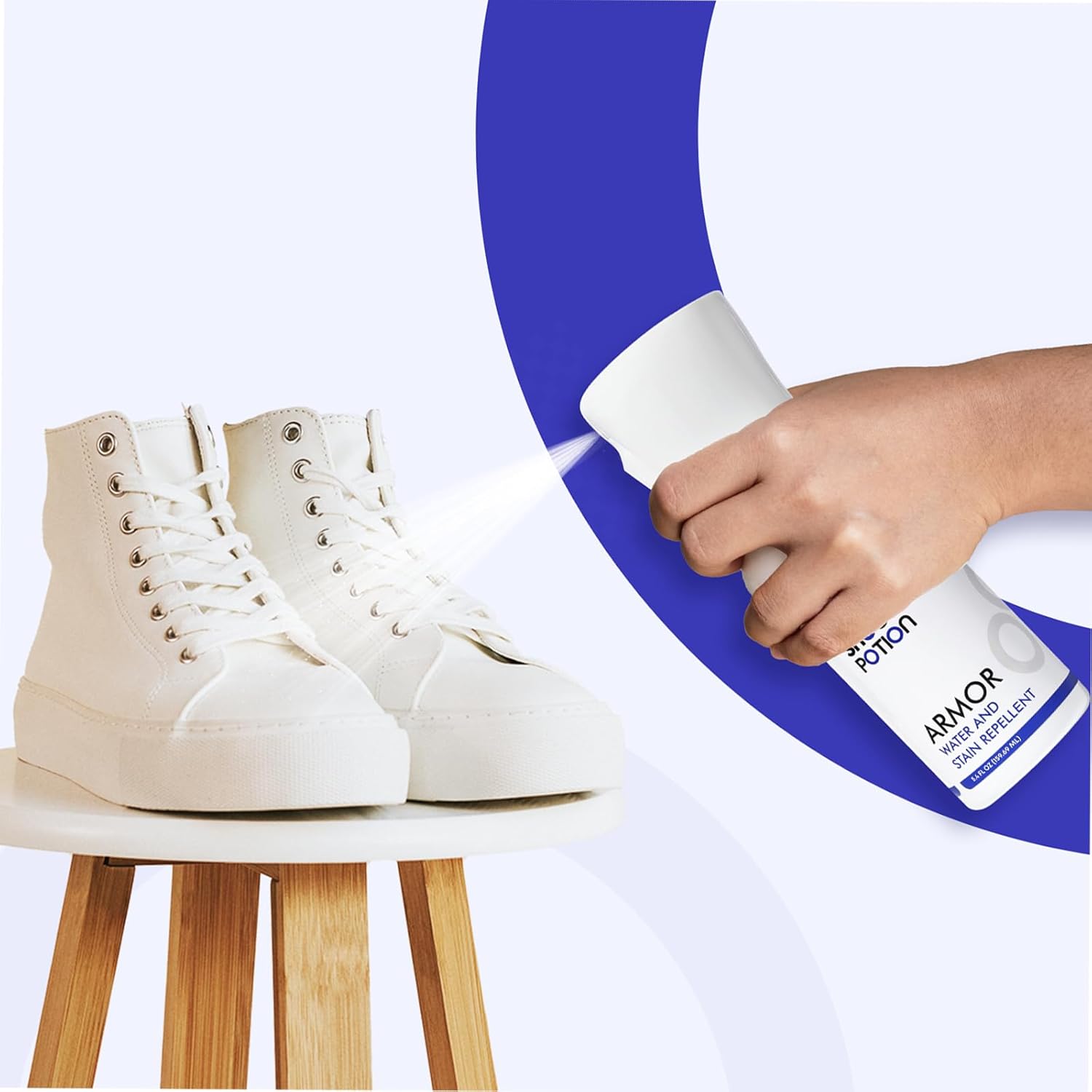 Sneaker & Shoe Protector Spray - Waterproof & Stain Repellent for Sneakers, Whites, Suede, Leather, Nubuck, Canvas & Rubber, 5.4oz - Image 6