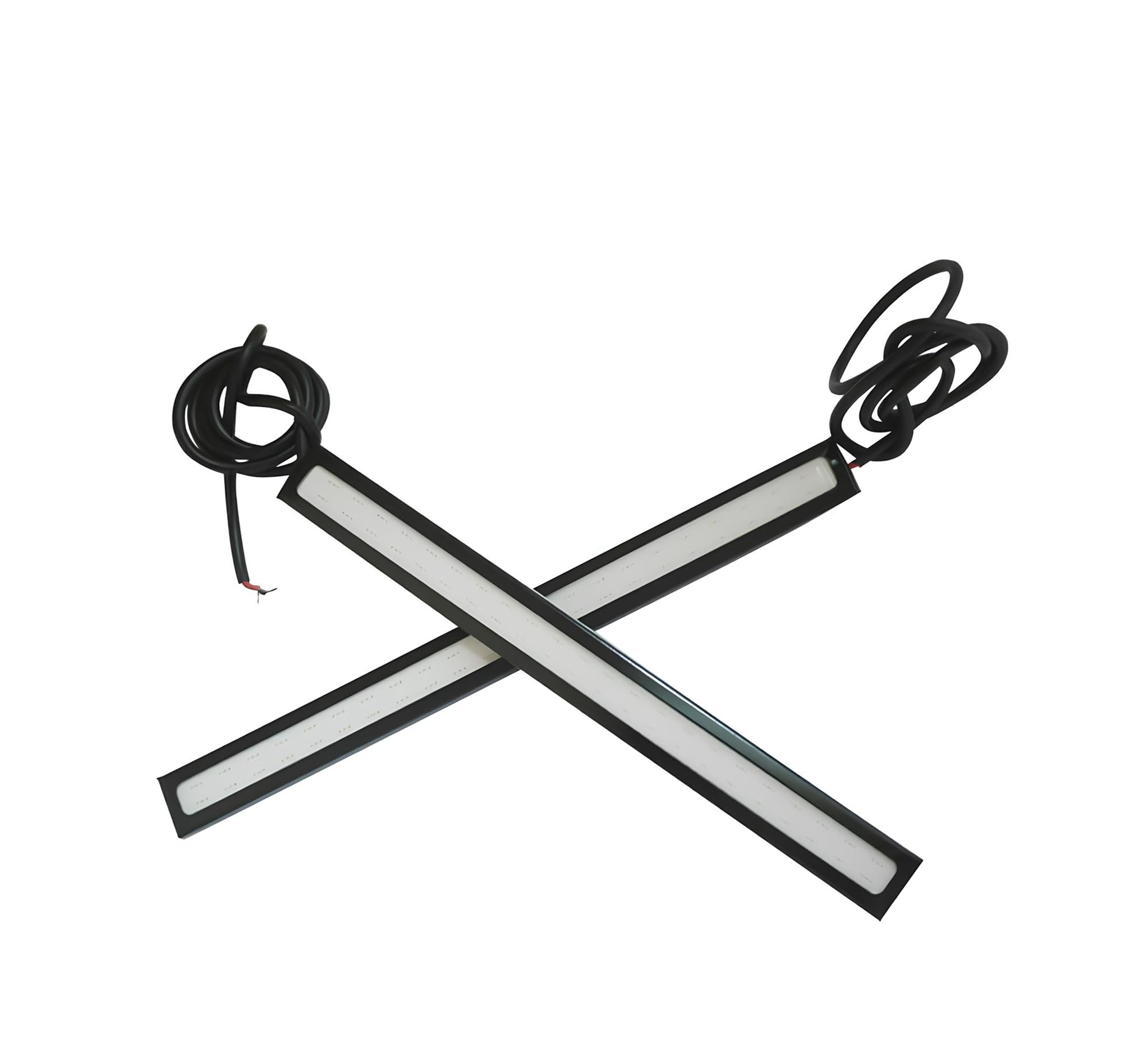 NIKAVI Universal Ultra Bright Daytime Running LED Lights Waterproof Slim Chip COB LEDs Strip DRL Lamp for Cars (28 LED BLUE)