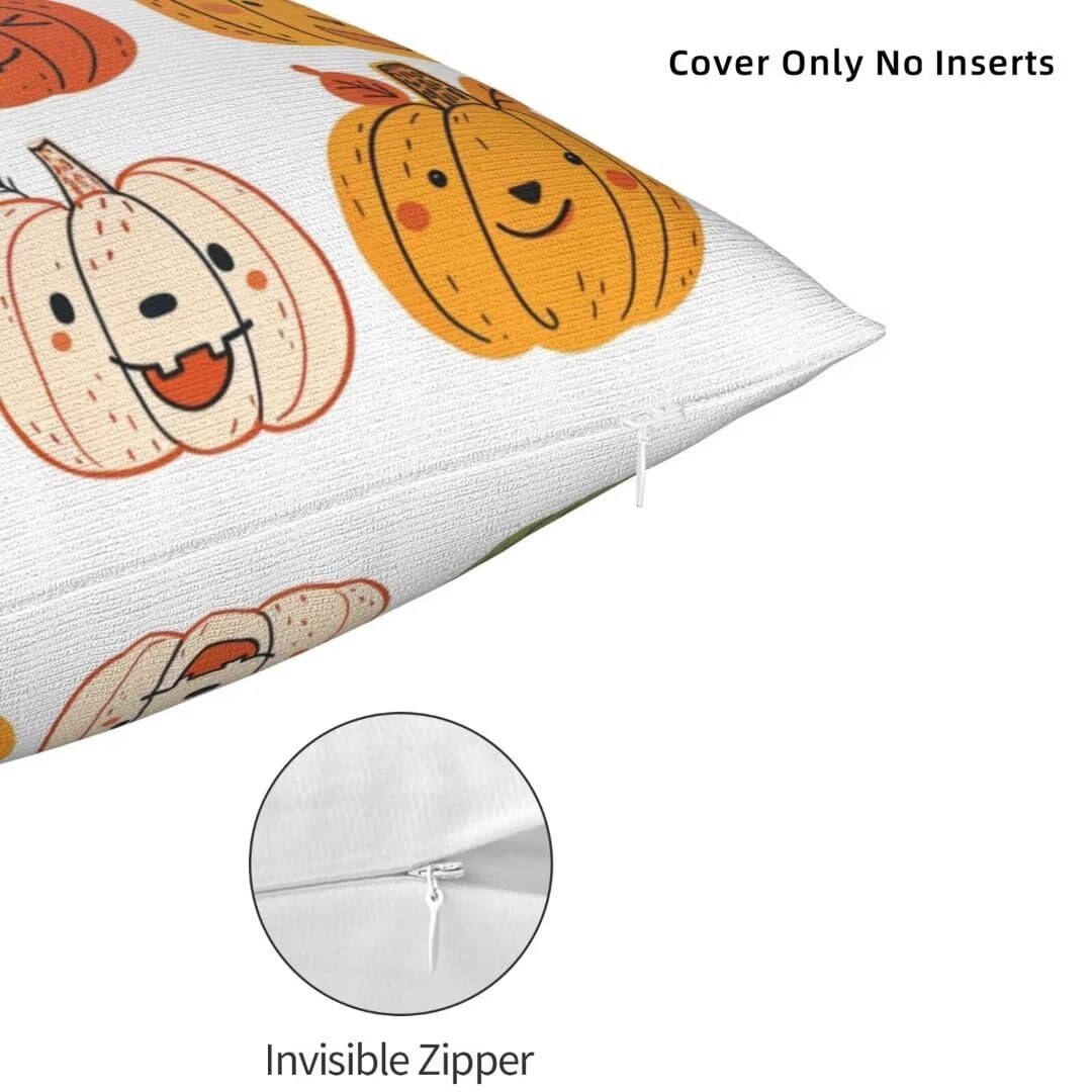Juego de 2 Fundas Cojines 60x60 cm Funda Cojin Dibujos animados, Calabaza Cojines Sofa Funda de Almohada Lumbar Cojines Cama Decorativos a Doble Cara para Silla Dormitorio Decoracion Habitacion -xh107