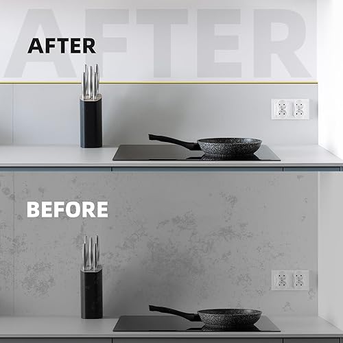 Miniatura 5 de Moldura para despegar y pegar, moldura en forma de D dorada mate flexible y autoadhesiva, 26.2 pies de moldura impermeable para paredes, bordes y