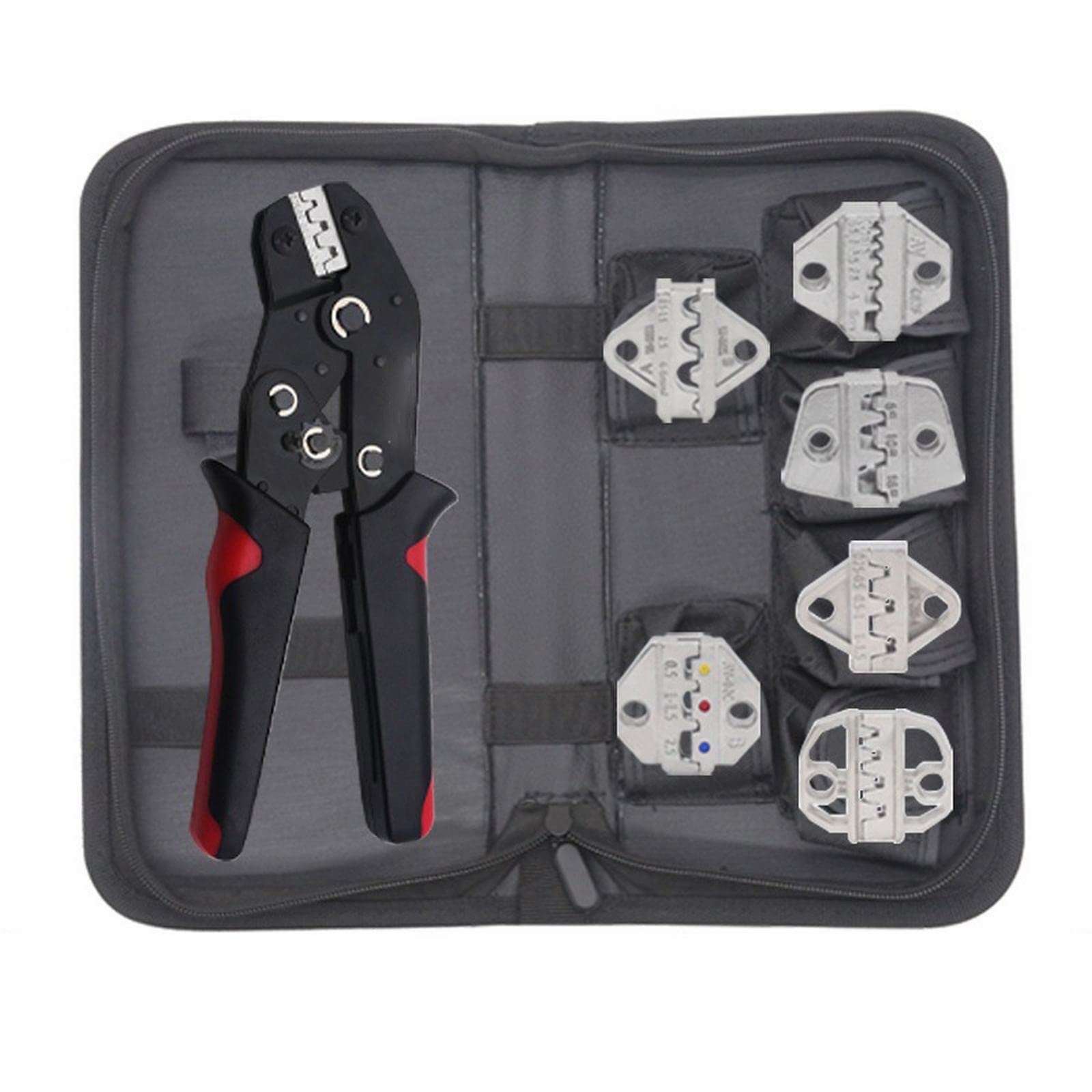 JINGYAN Alicates universales Terminals Crimping Pliers Hand Tools Robust Crimper Dies Set With Canvas Bag