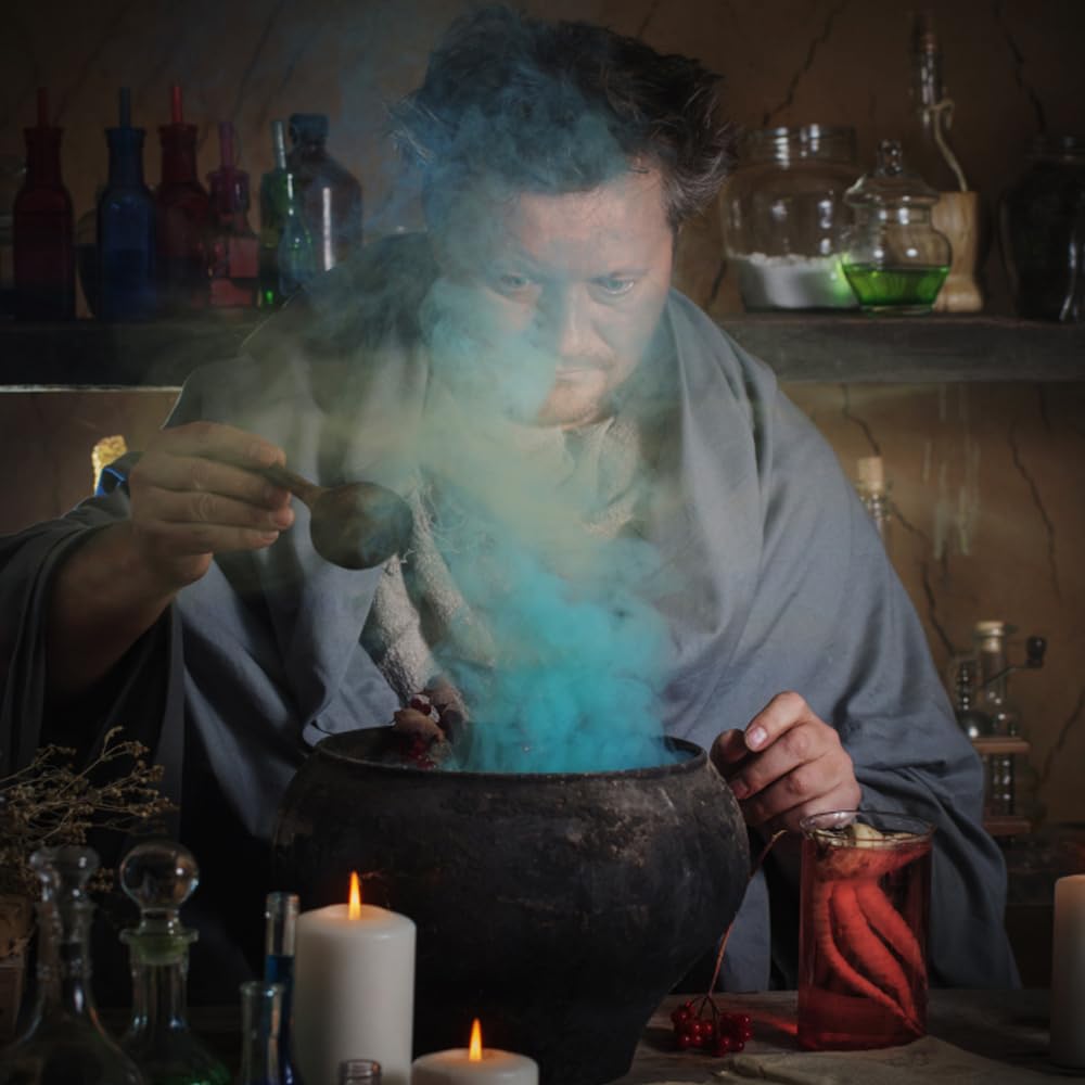 Macchina Del Fumo Halloween Con 12 LED - Effetto Nebbia Ad Ultrasuoni - Per Fontane E Laghetti - Paraspruzzi Rimovibile - Foto 11