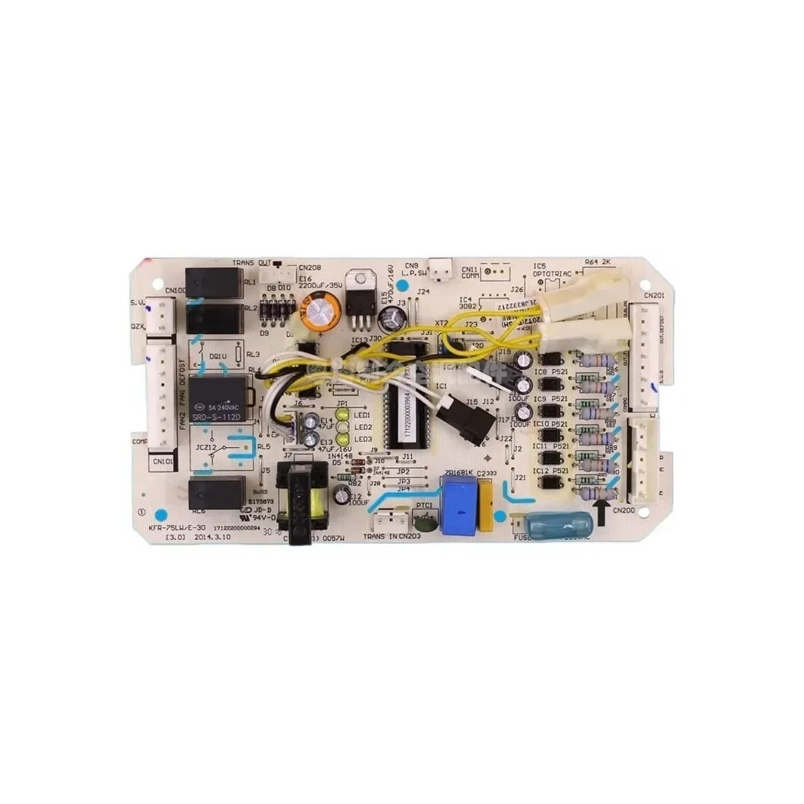 Air Conditioner Outdoor Unit Control Board, Compatible With Midea KFR-75LW/E-30 And KFR-120W/S-520T2 Circuit PCB Air Conditioner Parts