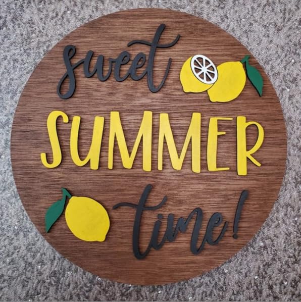 MDF Woodn Sweet Summer Time Lemon Decor Door Hanger-image-14