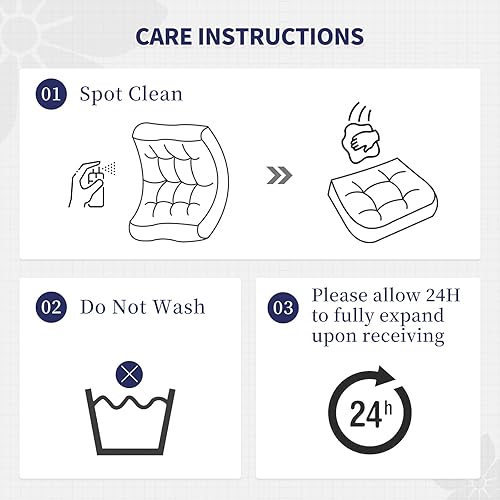 Miniatura 8 de HAVARGO Cojines para silla mecedora para interiores con respaldo alto, de madera, para patio, 1 cojín para silla y 1 cojín de respaldo, color azul