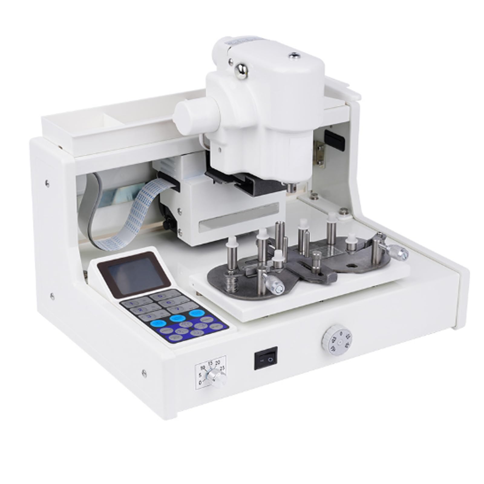 Punzonadora de lentes ópticas, máquina de perforación digital sin montura automática de alta precisión de 0 a 5000 rpm, equipo de procesamiento de precisión para tienda de gafas, aplicable a los