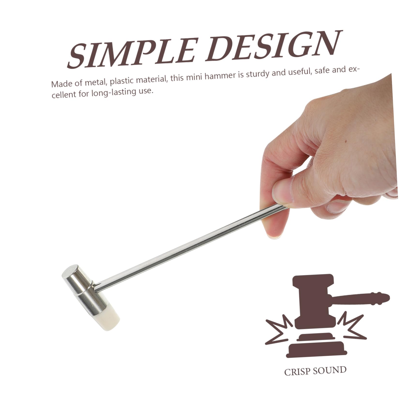 Hemobllo 2 Pack Mini Hammers Metal Watch Repairing Tool Set Portable Lightweight Judge Hammer