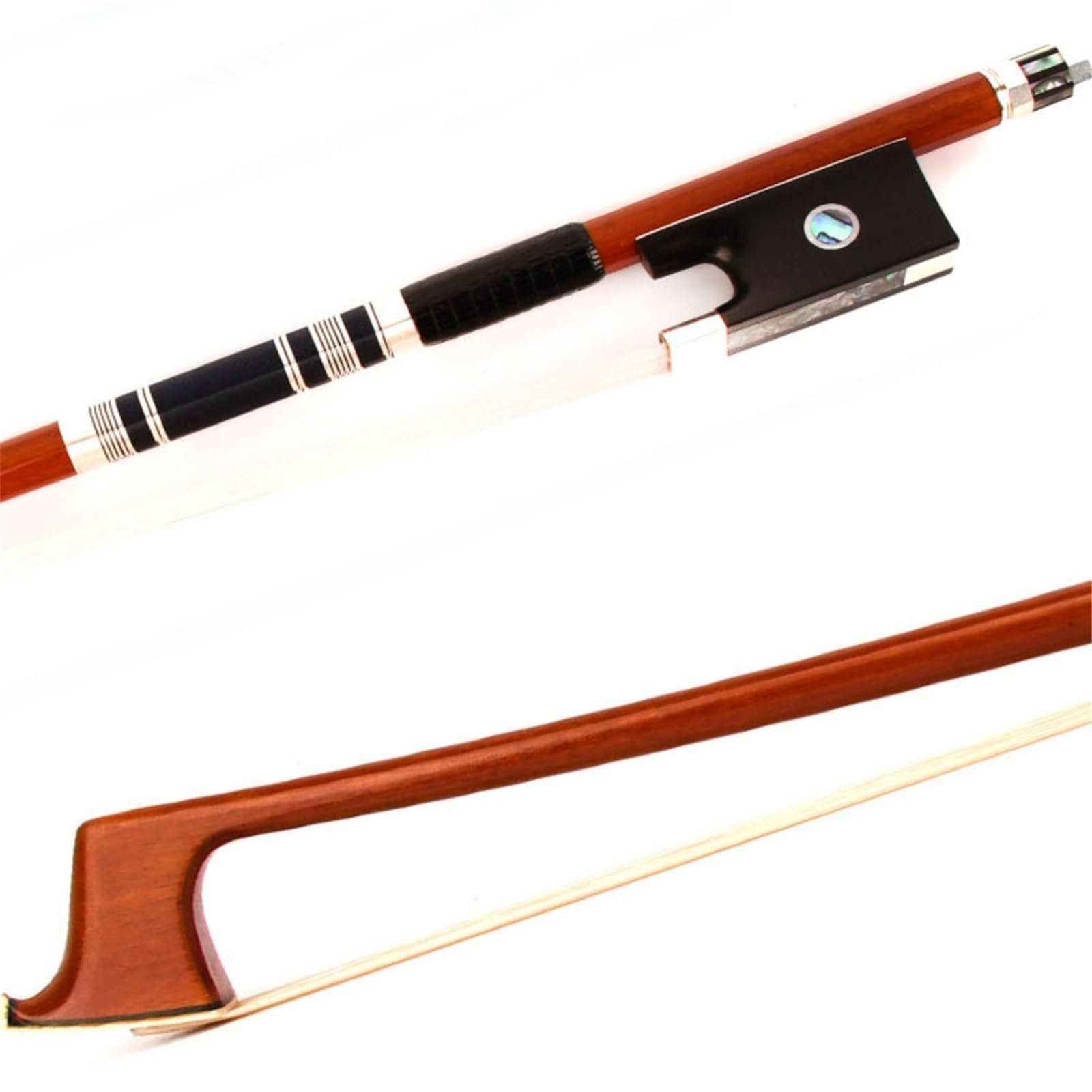 Profesjonalny Smyczek Skrzypcowy 4/4 Ebony Srebrny(Type 1)