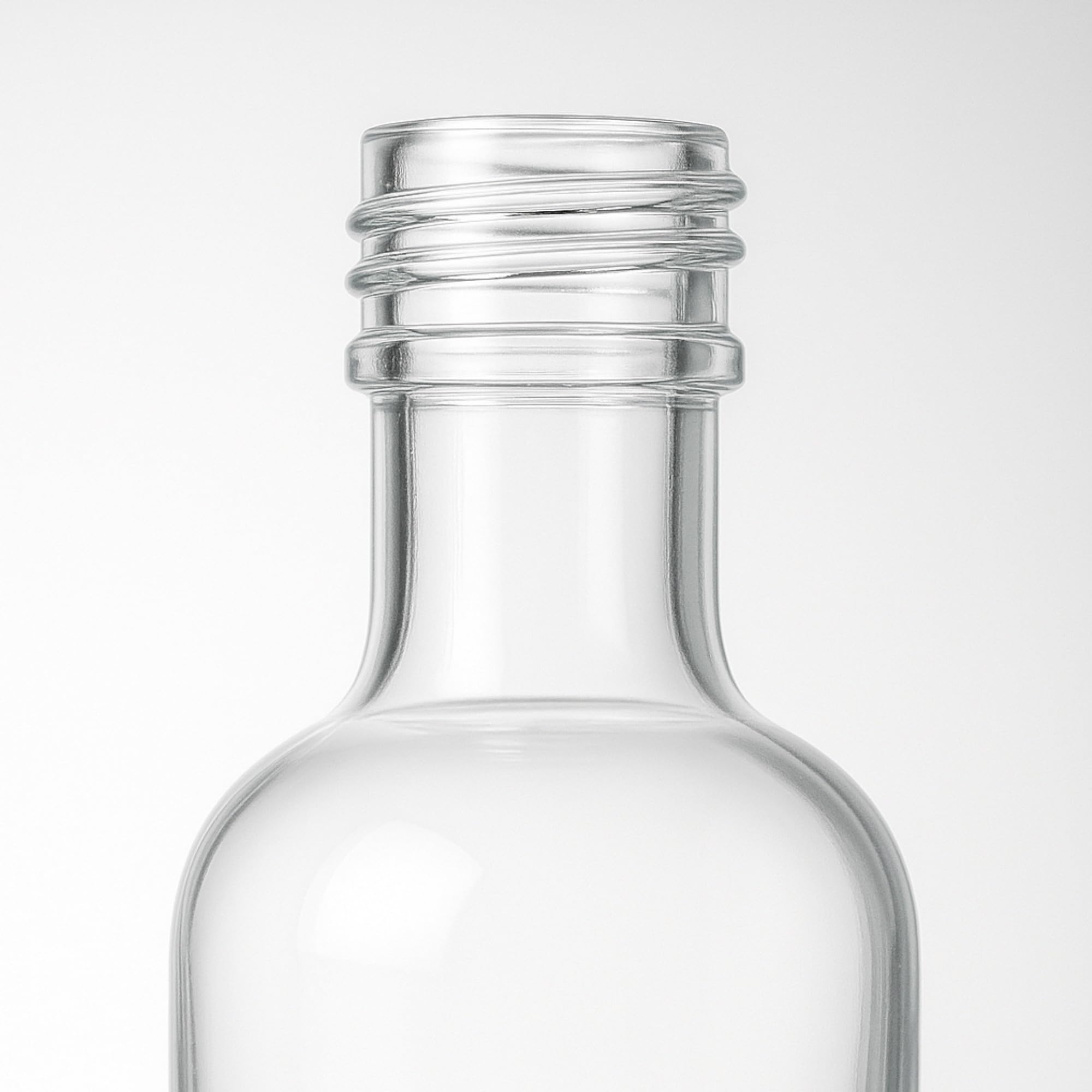 gouveo Lot de 60 mini bouteilles rondes en verre de 50 ml avec bouchon à vis doré à fond épais et goulot étroit Idéal pour liqueurs, huile, échantillons, cosmétiques (KFT050G)