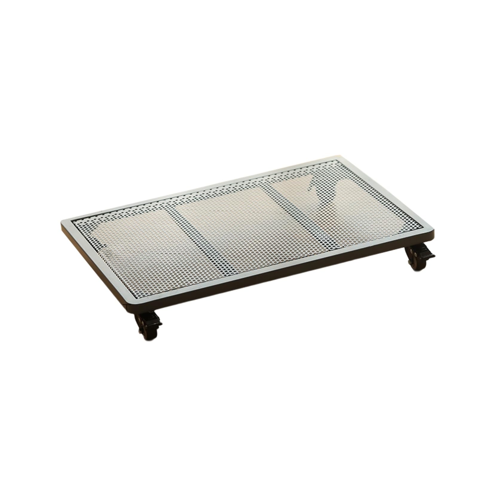 Amazon | 金属製 植木鉢台 鉢受プレート 長方形 メッシュ 可動式 360