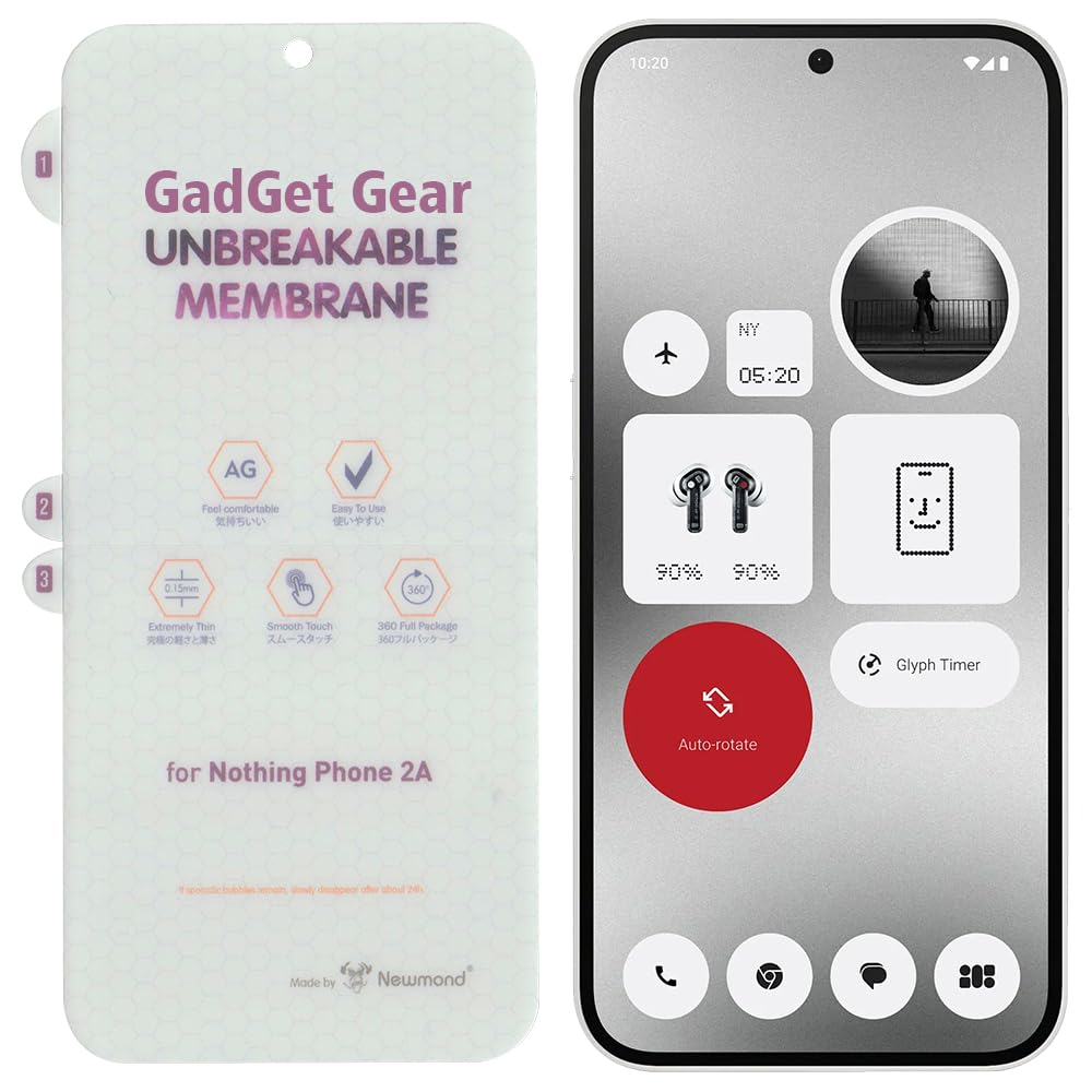 GADGET GEAR Matte Front Unbreakable Screen Protector Hydrogel Membrane Compatible with Nothing Phone 2A Supports Fingerprint Scanner | Edge-to-Edge Coverage with Easy Installation Kit (B0D2TK88MF) Amazon Price History, Amazon Price Tracker