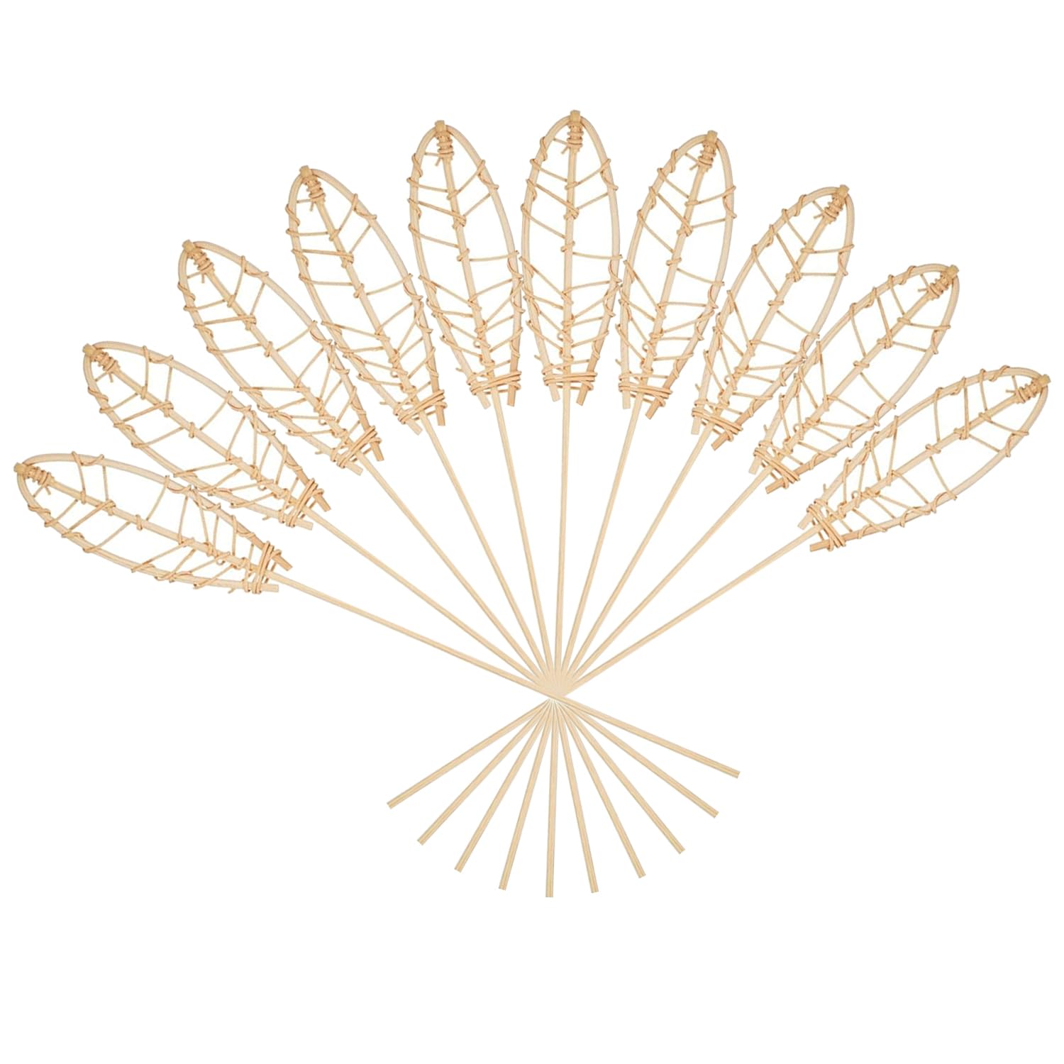 SKYPRO 20Pcs Reed Diffuser Replacement Stick DIY Handmade Home Decor Extra Thick Rattan Aromatherapy Diffuser Refill Sticks(Leaves-Style)
