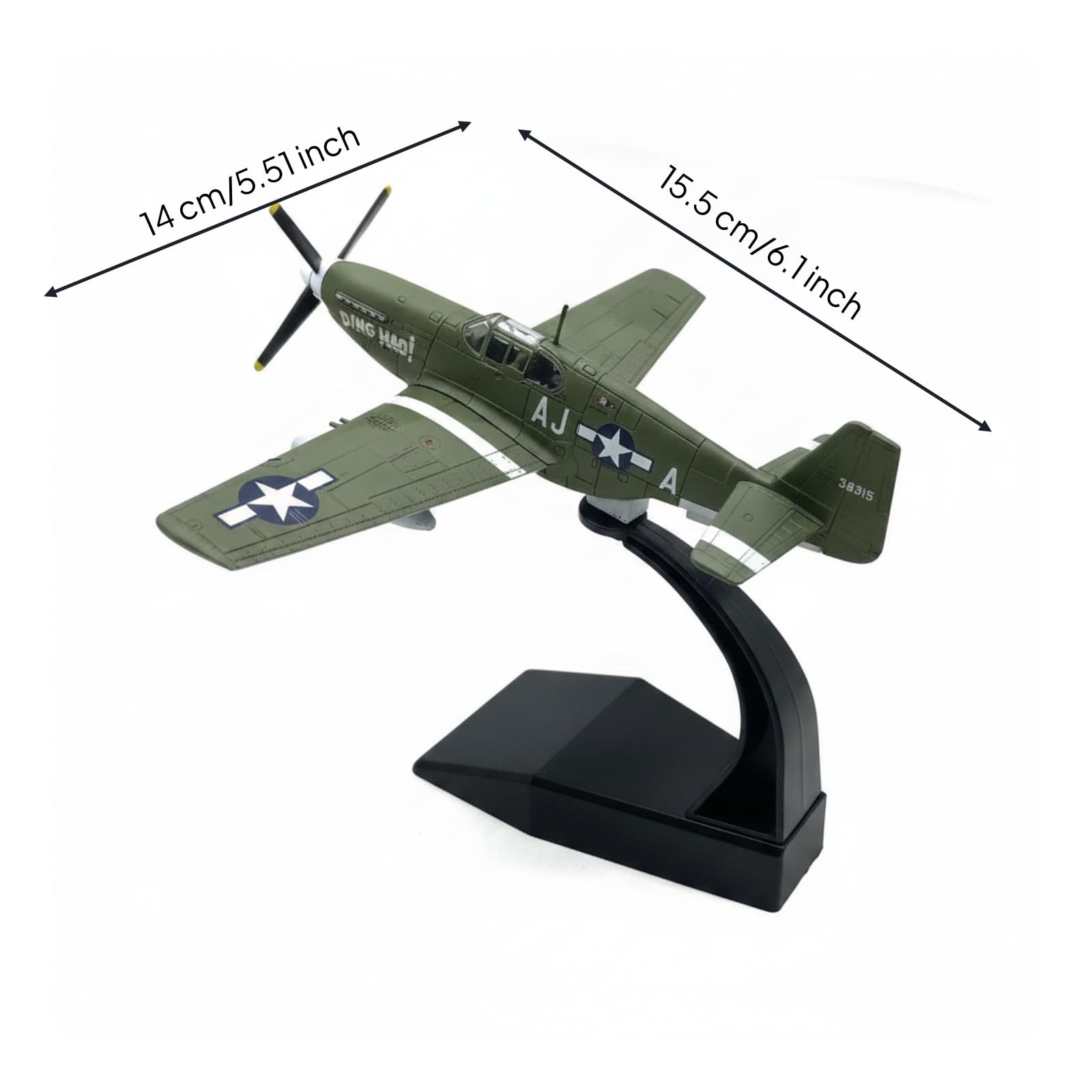 Modello Pressofuso Cavallo da Combattimento Simboli Stampati Aereo Militare in Miniatura Dettagliato per Collezionisti