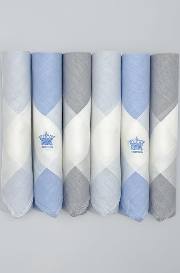 Louis Philippe Men's Cotton Pastel Handkerchief (Pack Of 6), Free Size, Assorted